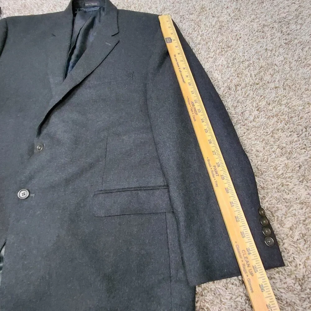 Lauren Ralph Lauren Blazer Mens 48R Dark Grey Wool Cashmere Sport Coat Jacket